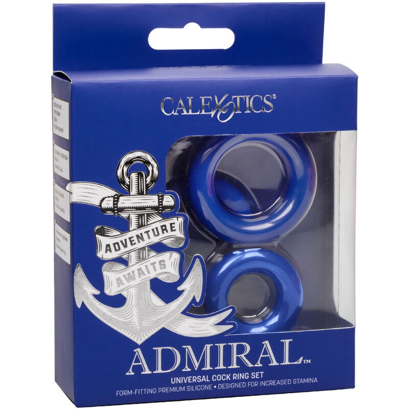 CALEXOTICS - ENSEMBLE DE 3 ANNEAUX PÉNIS BLEU AMIRAL