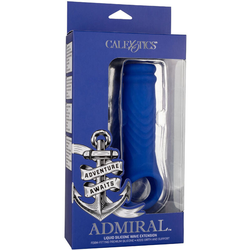 CALEXOTICS - MANCHON DE PÉNIS EN SILICONE LIQUIDE ADMIRAL WAVE BLEU