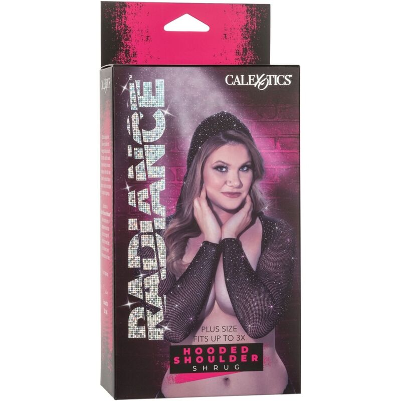CALEXOTICS - Boléro à capuche avec strass RADIANCE, grande taille