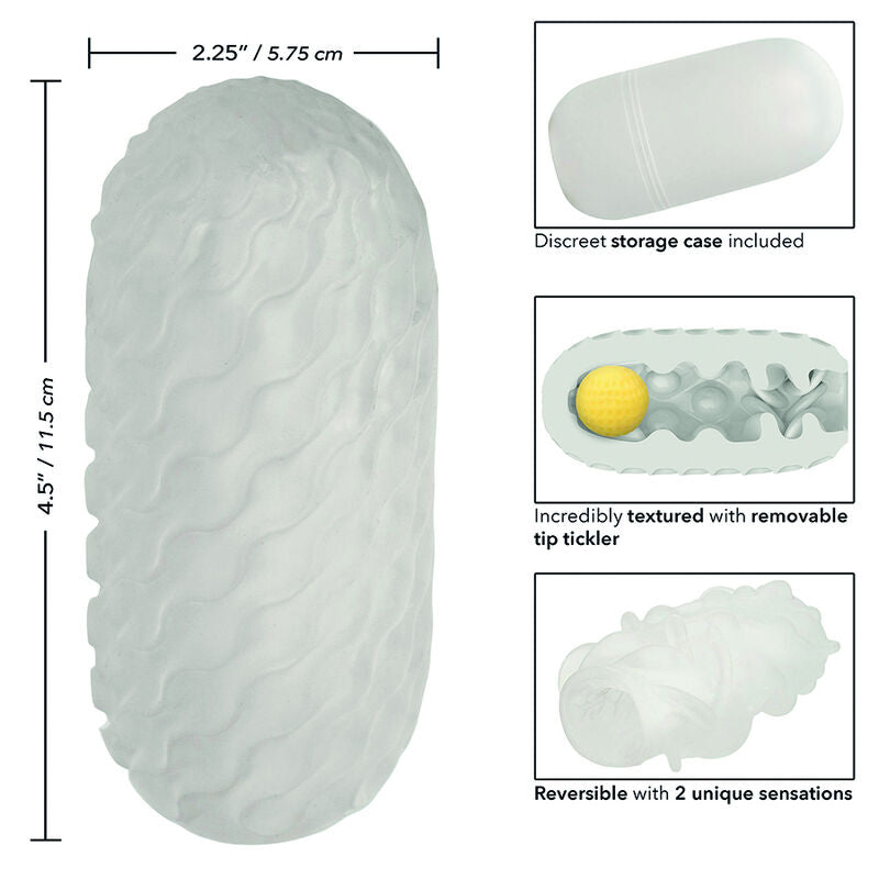 CALEXOTICS - BOUNDLESS SOFT STROKER RÉVERSIBLE JAUNE