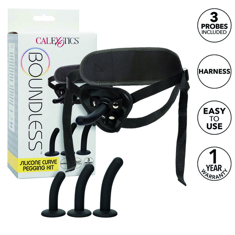 CALEXOTICS - KIT DE HARNAIS EN SILICONE COURBÉ BOUNDLESS