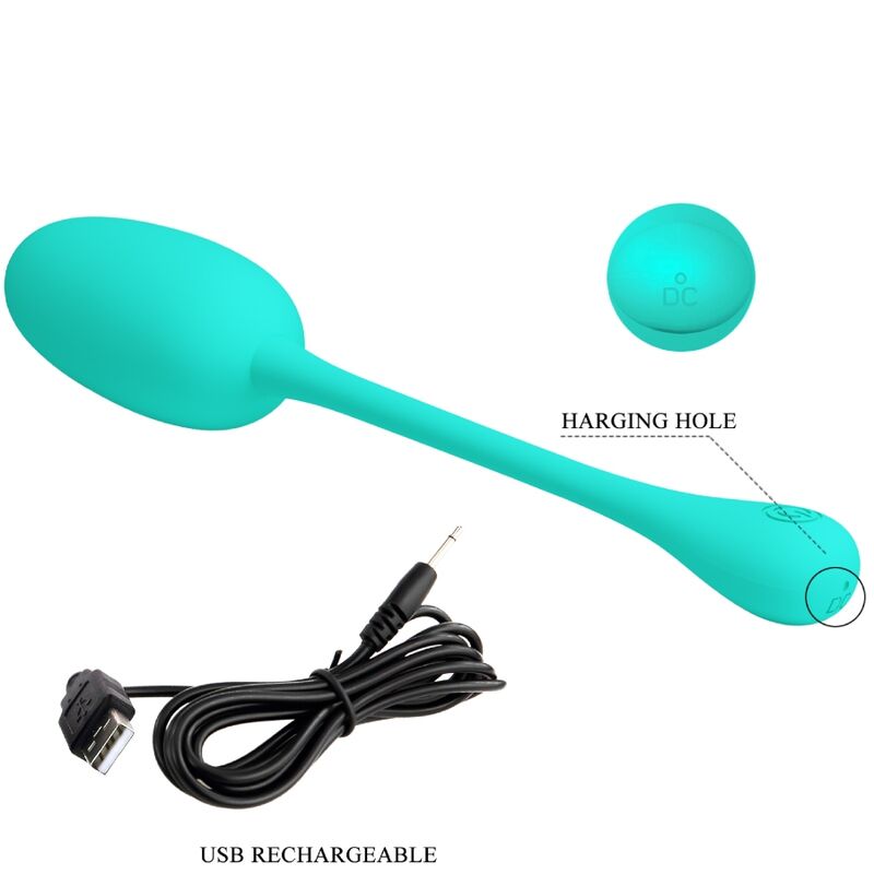 PRETTY LOVE - ŒUF VIBRANT RECHARGEABLE KNUCKER VERT AQUA