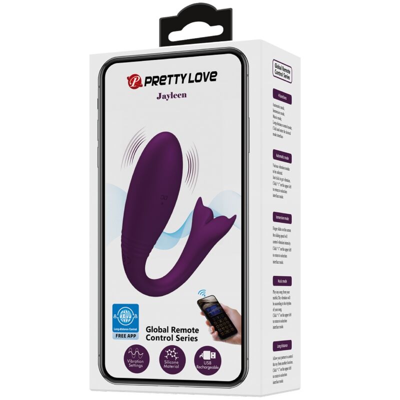 PRETTY LOVE - JAYLEEN VIBRATEUR APPLICATION TÉLÉCOMMANDE LILAS