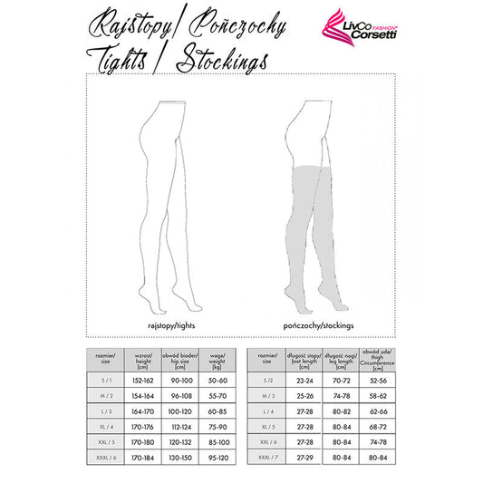 LIVCO CORSETTI FASHION - MIRANEIT LC XG021 BLACK TIGHTS ONE SIZE