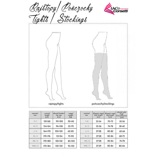 LIVCO CORSETTI FASHION - MONIKONI XG054 BLACK TIGHTS ONE SIZE