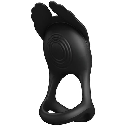 PRETTY LOVE - ANNEAU VIBRANT SILAS 7 VIBRATIONS SILICONE NOIR