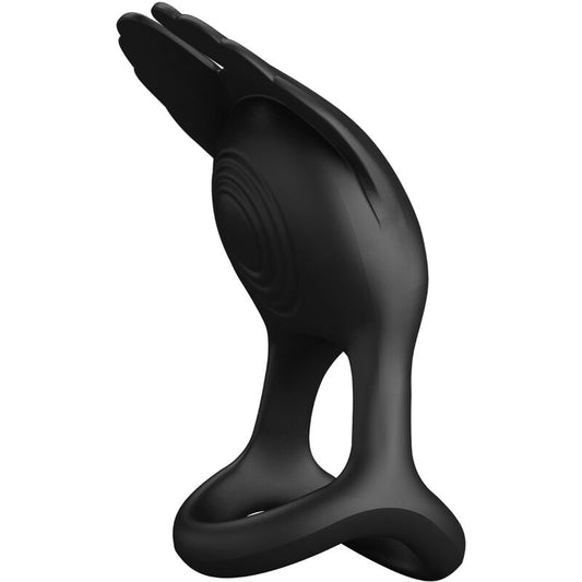 PRETTY LOVE - ANNEAU VIBRANT SILAS 7 VIBRATIONS SILICONE NOIR