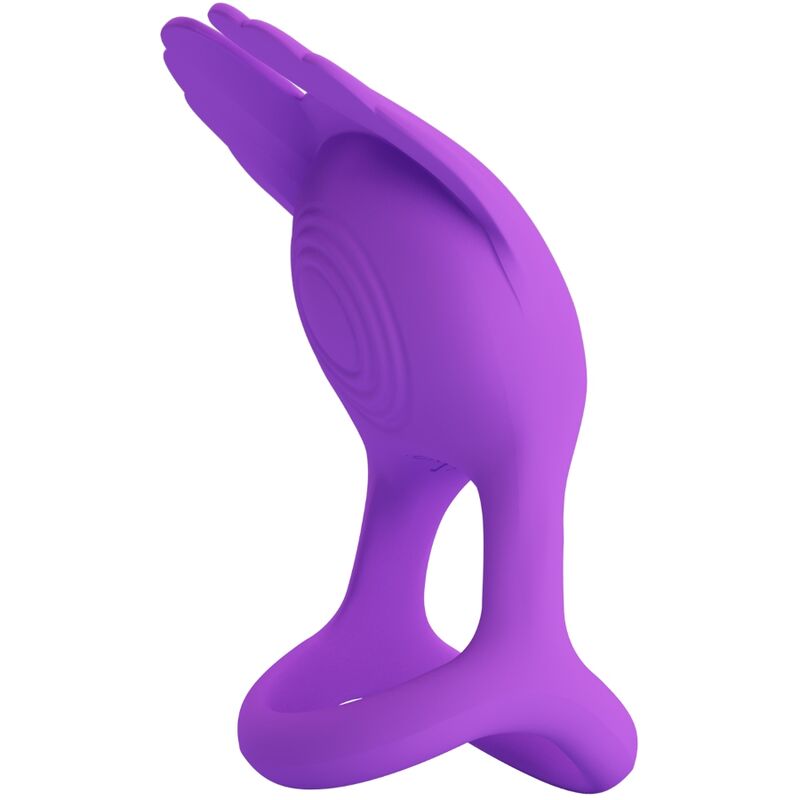 PRETTY LOVE - BAGUE VIBRANTE SILAS 7 VIBRATIONS LILAS SILICONE