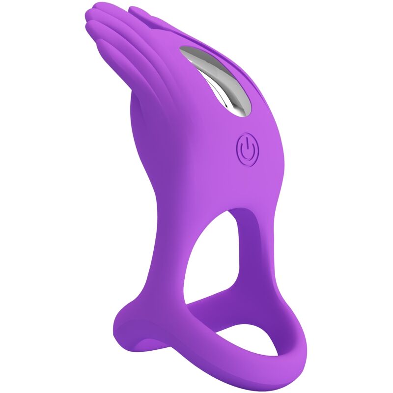 PRETTY LOVE - BAGUE VIBRANTE SILAS 7 VIBRATIONS LILAS SILICONE