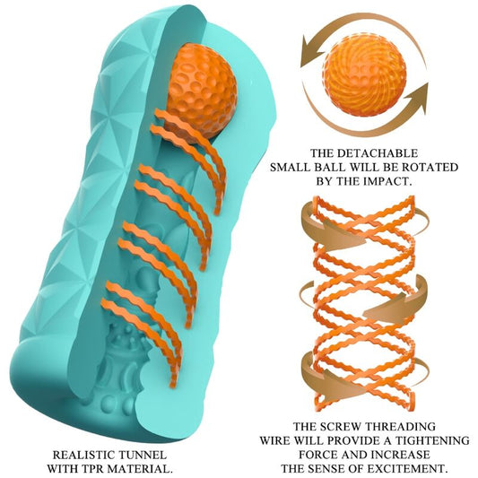 PRETTY LOVE - MASTURBATEUR VICTORIA CASPAR VERT D'EAU
