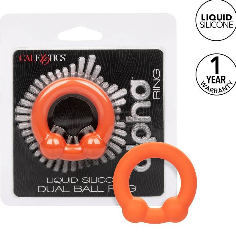 CALEXOTICS - BAGUE ORANGE DOUBLE BOULE ALPHA