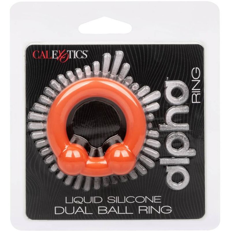 CALEXOTICS - BAGUE ORANGE DOUBLE BOULE ALPHA