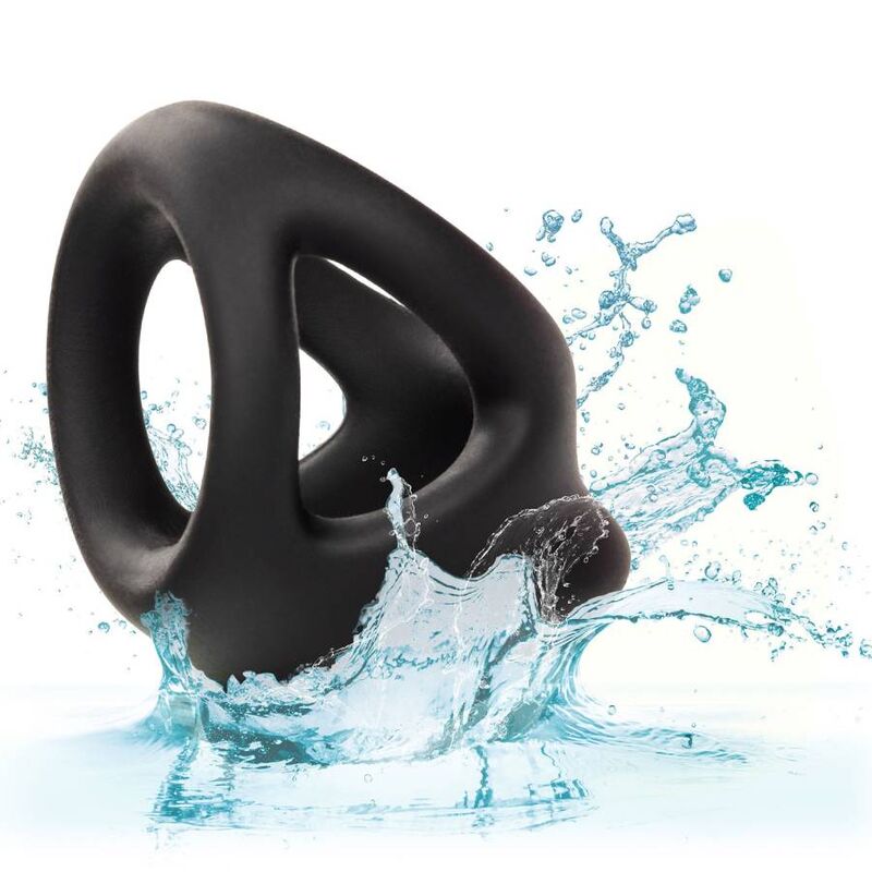 CALEXOTICS - BAGUE DOUBLE CAGE ALPHA NOIRE