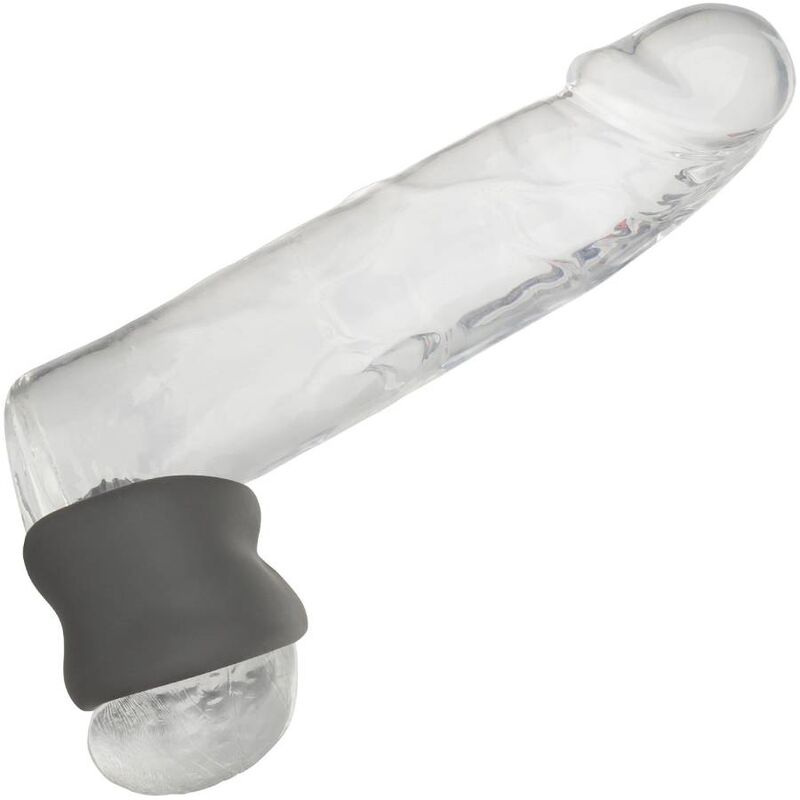 CALEXOTICS - ANNEAU D'EXTENSION DOUBLE SCROTUM ALPHA NOIR