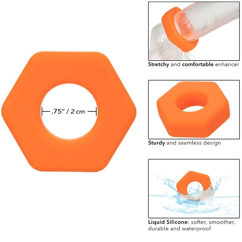 CALEXOTICS - BAGUE PROLONGATRICE ALPHA ORANGE SEXGONO
