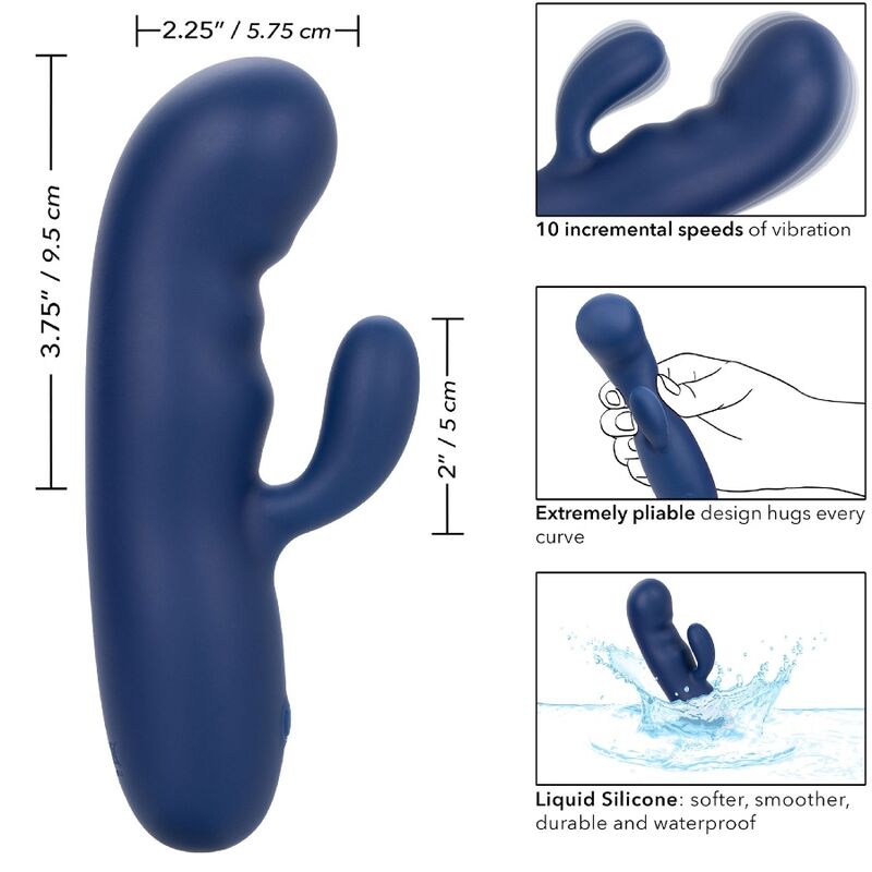 CALEXOTICS - DUO CACHEMIRE SOIE BLEU