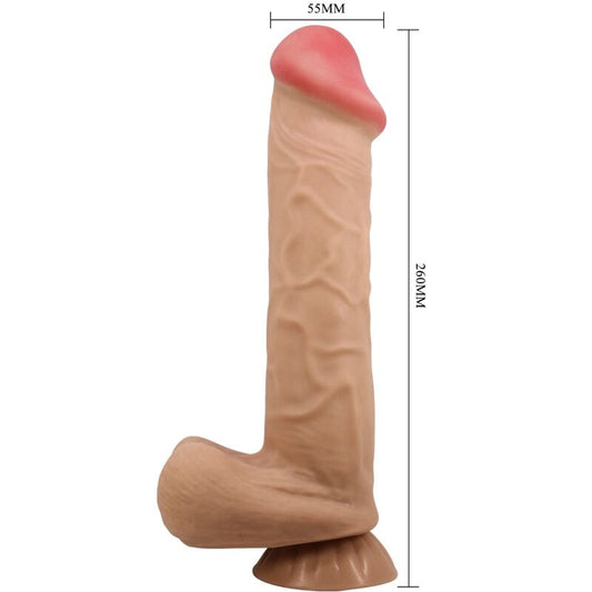 PRETTY LOVE - SÉRIE PEAU COULISSANTE GODE RÉALISTE AVEC VENTOUSE PEAU COULISSANTE 26 CM