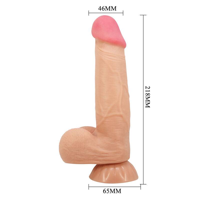 PRETTY LOVE - SÉRIE PEAU COULISSANTE GODE RÉALISTE AVEC VENTOUSE PEAU COULISSANTE 21,8 CM