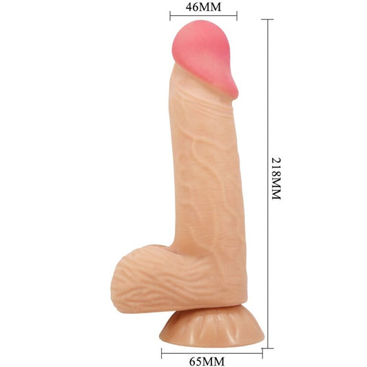 PRETTY LOVE - SÉRIE PEAU COULISSANTE GODE RÉALISTE AVEC VENTOUSE PEAU COULISSANTE 20,6 CM