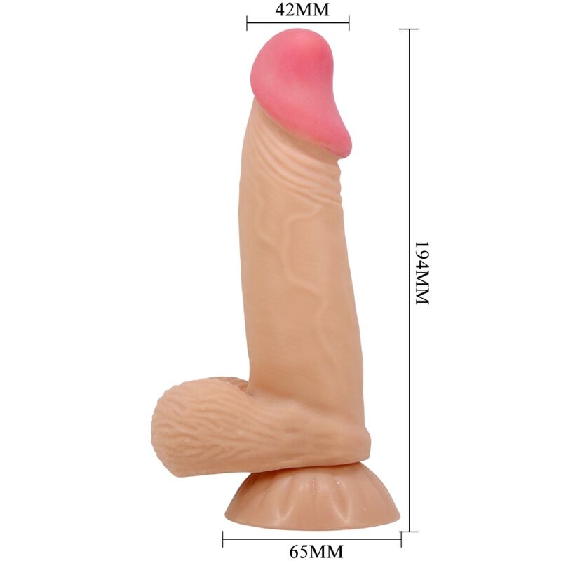 PRETTY LOVE - SÉRIE PEAU COULISSANTE GODE RÉALISTE AVEC VENTOUSE PEAU COULISSANTE 19,4 CM