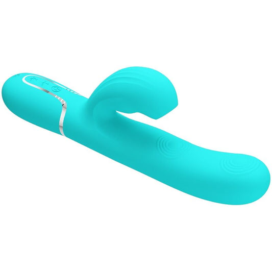 PRETTY LOVE - VIBRATEUR POINT G MULTIFONCTION 3-EN-1 PERLITA VERT AQUA