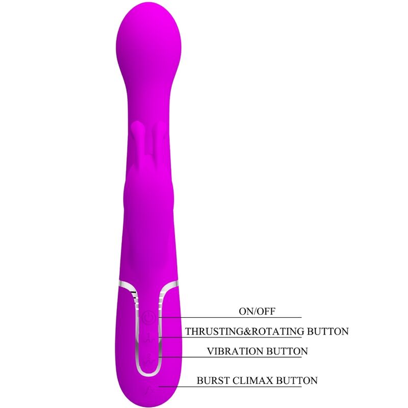 PRETTY LOVE - DEJON 3-IN-1 MULTIFUNCTION RABBIT VIBRATOR VIOLET