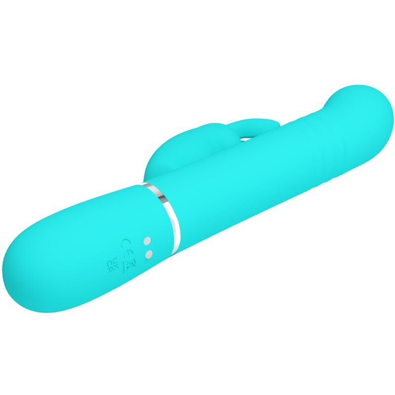 PRETTY LOVE - COALE RABBIT VIBRATOR WITH WATER GREEN PEARLS