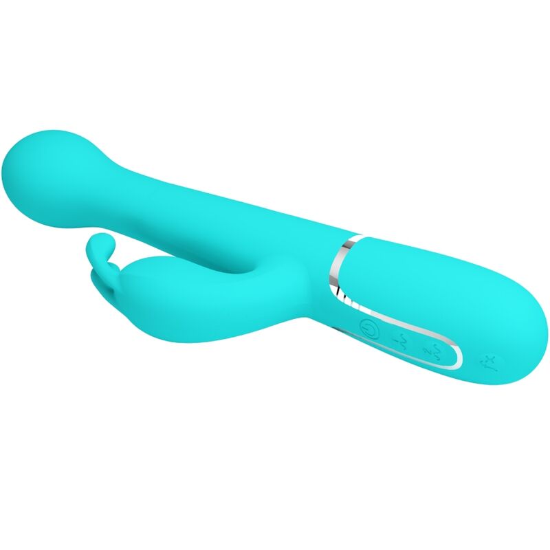 PRETTY LOVE - DEJON 3-IN-1 MULTIFUNCTION RABBIT VIBRATOR AQUA GREEN