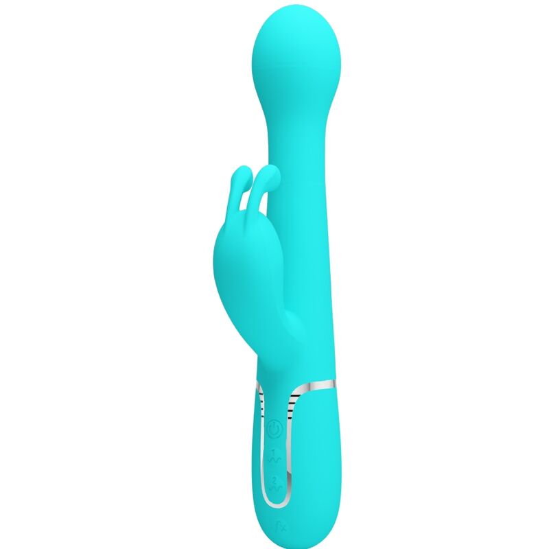 PRETTY LOVE - DEJON 3-IN-1 MULTIFUNCTION RABBIT VIBRATOR AQUA GREEN