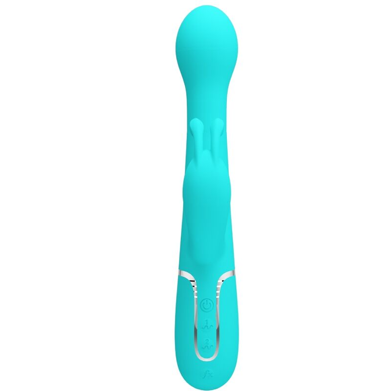 PRETTY LOVE - DEJON 3-IN-1 MULTIFUNCTION RABBIT VIBRATOR AQUA GREEN