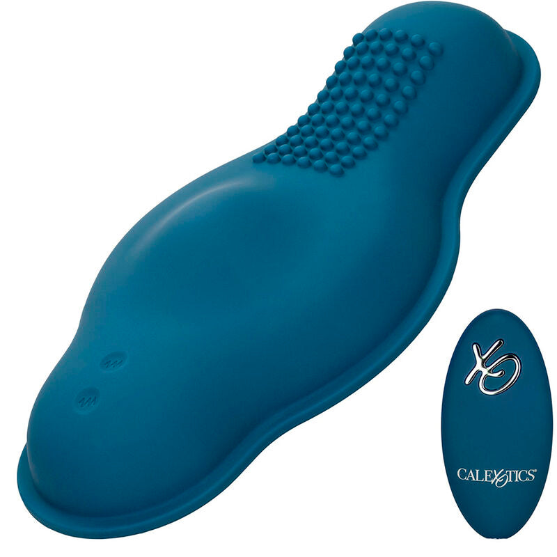 CALEXOTICS - RIDER DOUBLE MOTEUR MASSAGER TÉLÉCOMMANDE BLEU