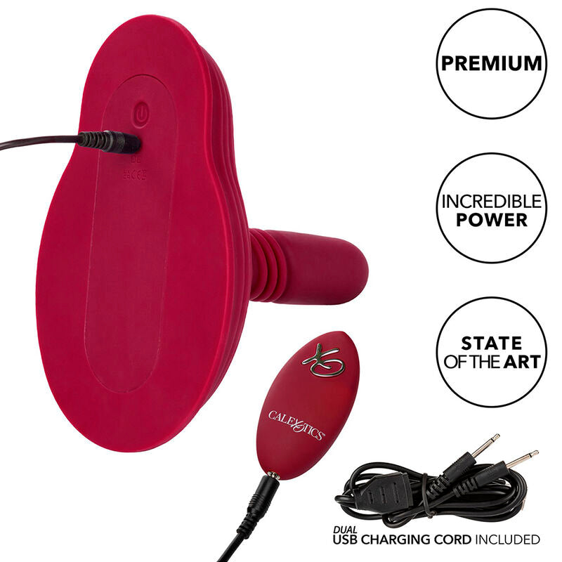 CALEXOTICS - RIDER DOUBLE MOTEUR MASSEUR TÉLÉCOMMANDE ROUGE