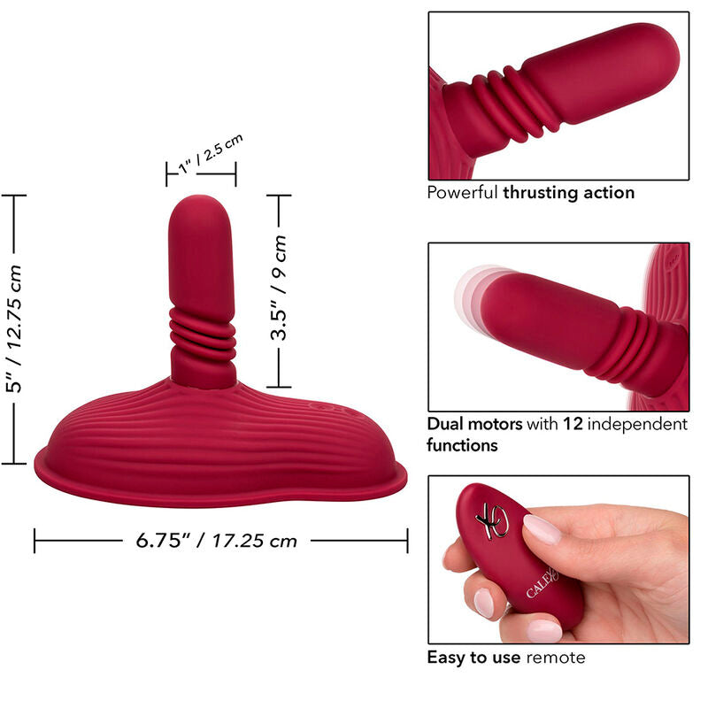 CALEXOTICS - RIDER DOUBLE MOTEUR MASSEUR TÉLÉCOMMANDE ROUGE