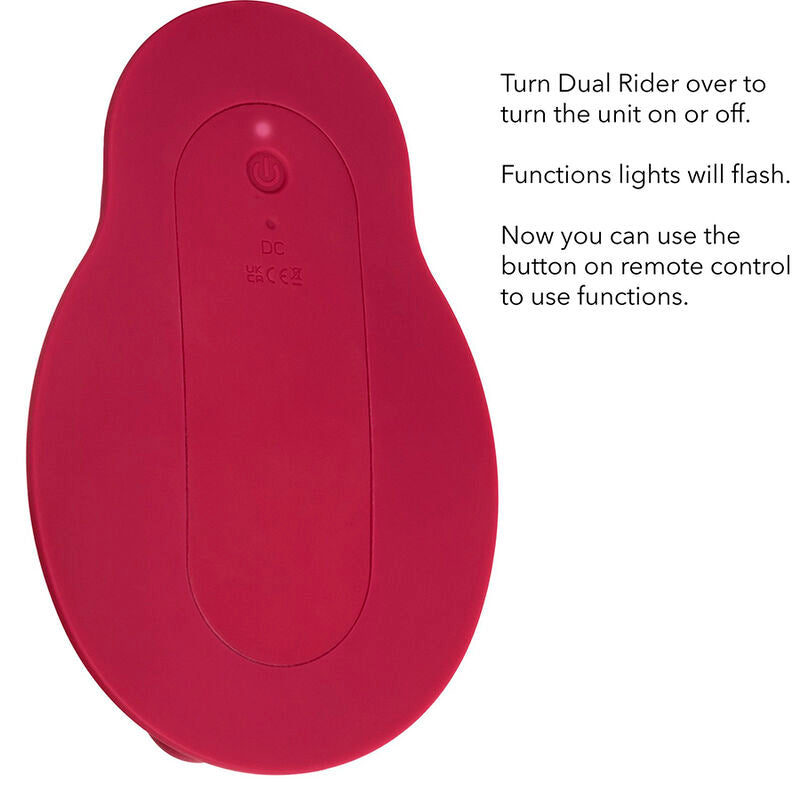 CALEXOTICS - RIDER DOUBLE MOTEUR MASSEUR TÉLÉCOMMANDE ROUGE