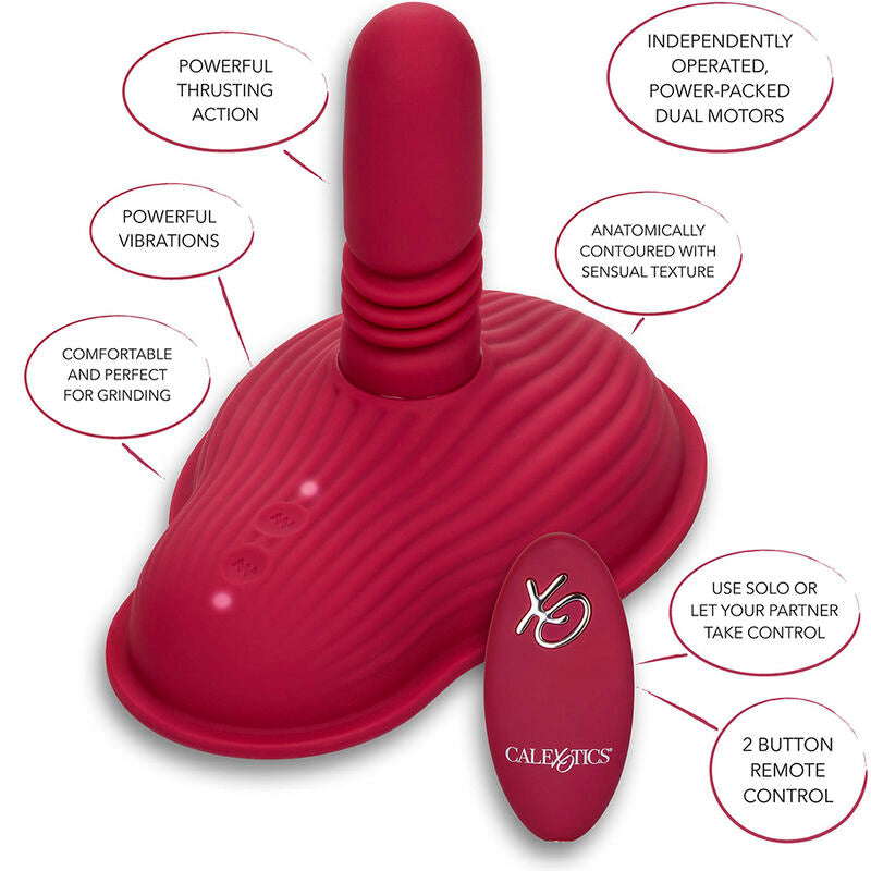 CALEXOTICS - RIDER DOUBLE MOTEUR MASSEUR TÉLÉCOMMANDE ROUGE