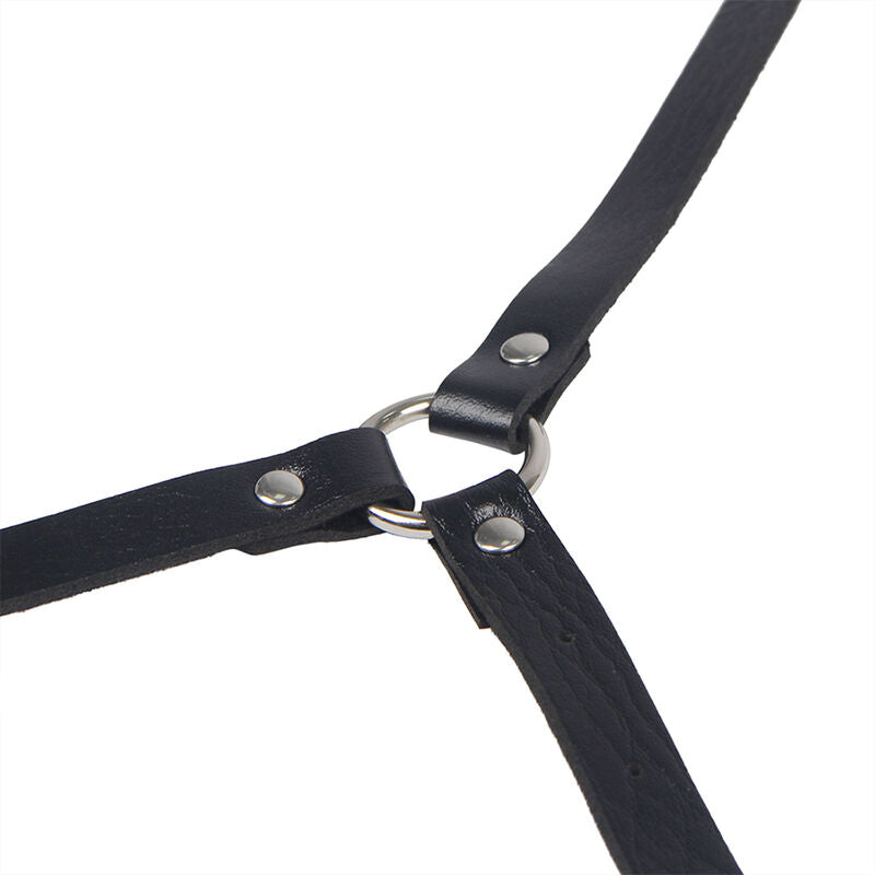 SUBBLIME - HARNAIS CORPOREL EN CUIR NOIR TAILLE UNIQUE