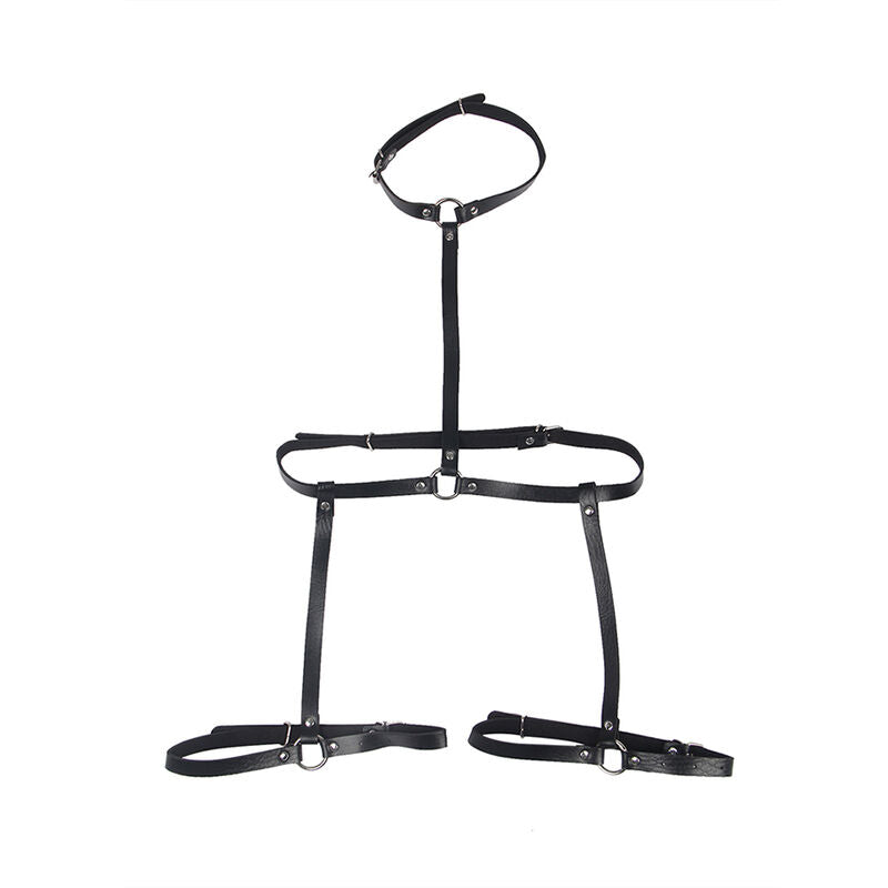 SUBBLIME - HARNAIS CORPOREL EN CUIR NOIR TAILLE UNIQUE