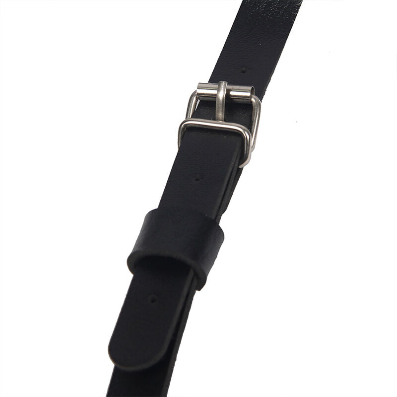 SUBBLIME - HARNAIS CORPOREL À BRETELLES RÉGLABLES EN CUIR NOIR TAILLE UNIQUE