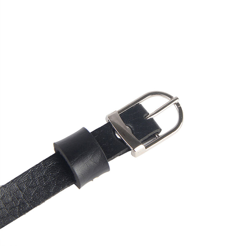 SUBBLIME - HARNAIS DE POITRINE CHAÎNE CUIR NOIR TAILLE UNIQUE