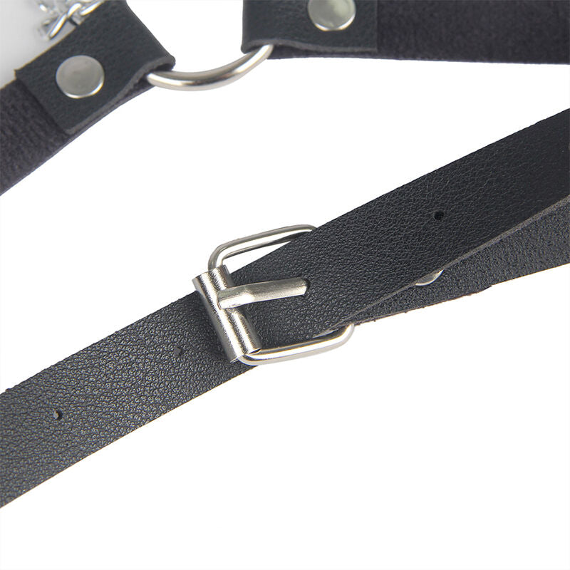 SUBBLIME - HARNAIS EN CUIR NOIR EN FORME DE CEINTURE TAILLE UNIQUE
