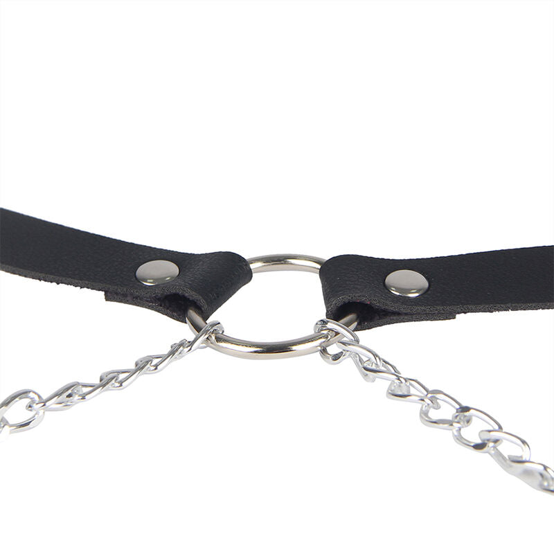 SUBBLIME - HARNAIS EN CUIR NOIR EN FORME DE CEINTURE TAILLE UNIQUE