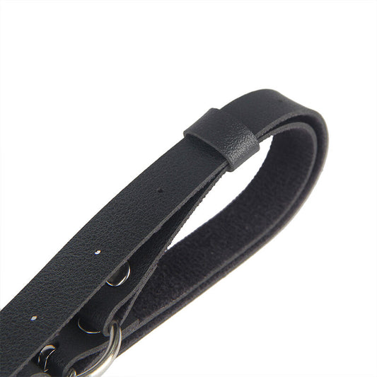 SUBBLIME - BLACK LEATHER BELT-SHAPED HARNESS ONE SIZE