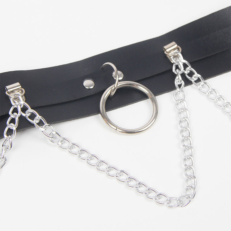 SUBBLIME - HARNAIS CEINTURE ET JARRETELLE DÉTAIL ANNEAUX ET CHAÎNE TAILLE UNIQUE