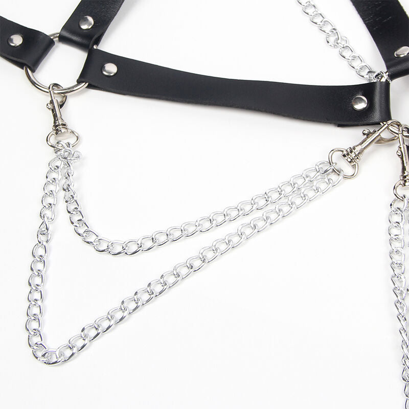 SUBBLIME - SOUTIEN-GORGE HARNAIS À DÉTAILS DE CHAÎNE TAILLE UNIQUE