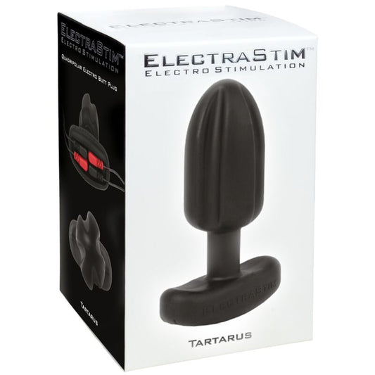 ELECTRASTIM - PLUG ANAL QUADRIPOLAIRE EN SILICONE NOIR TARTARUS