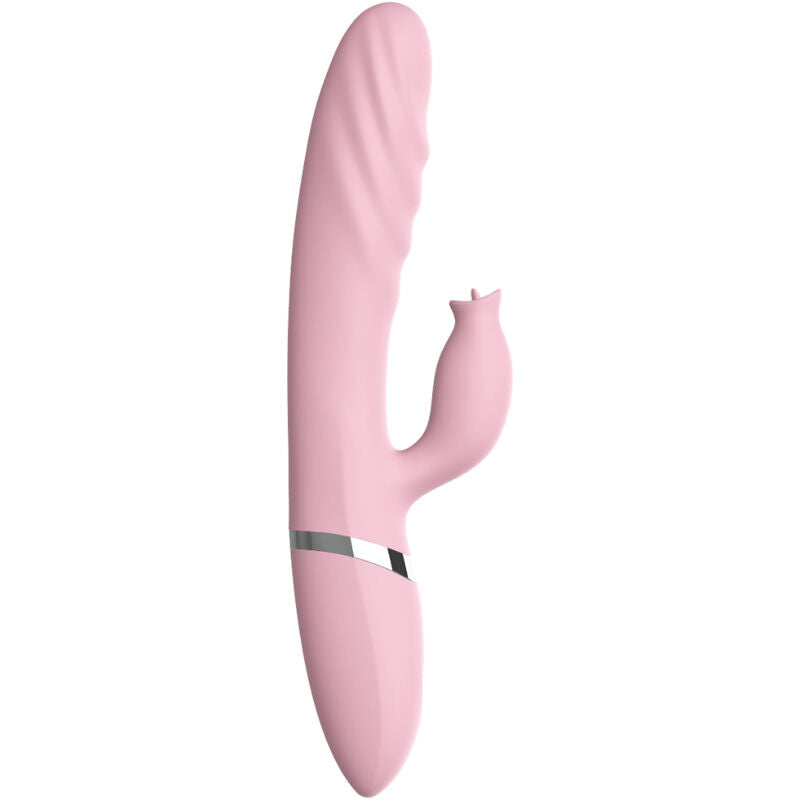 ARMONY - VIBRATEUR DE LANGUE ROSE À EFFET DE CHALEUR ET DE POUSSÉE