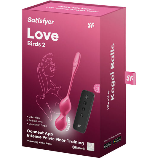 SATISFYER - LOVE BIRDS 2 BOULES DE KEGEL VIBRATOIRES + APPLICATION GRATUITE