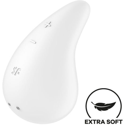 SATISFYER - VIBRATEUR DEW DROP À POSER BLANC