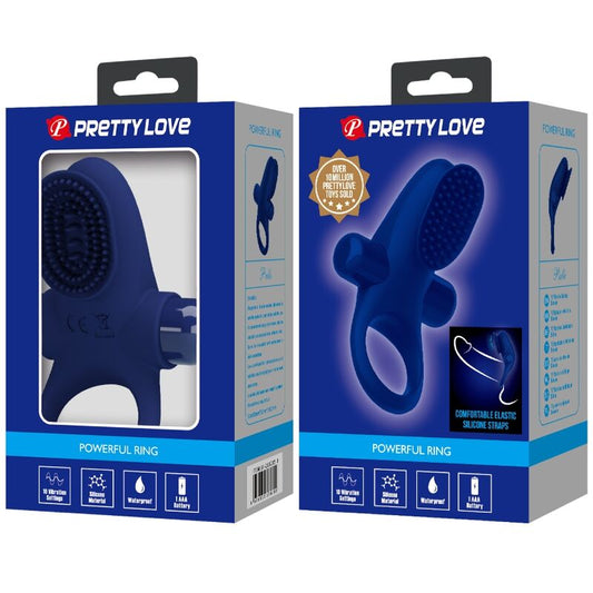 PRETTY LOVE - BAGUE PALLE AVEC VIBRATION BLEUE