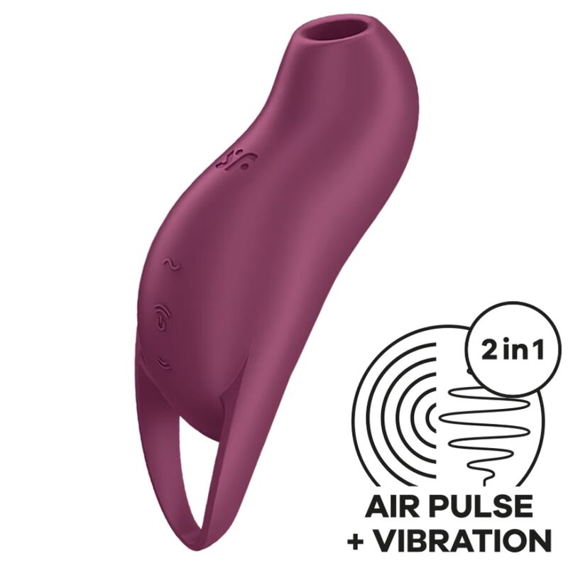 SATISFYER - STIMULATEUR DE CLITORIS POCKET PRO 1 GARNET
